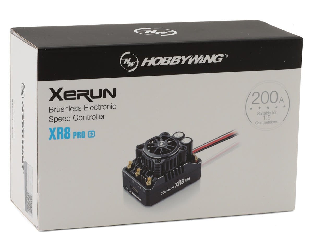 Hobbywing Xerun XR8 Pro G3 1/8 Competition Sensored Brushless ESC [30113400] - Hobbytech Toys
