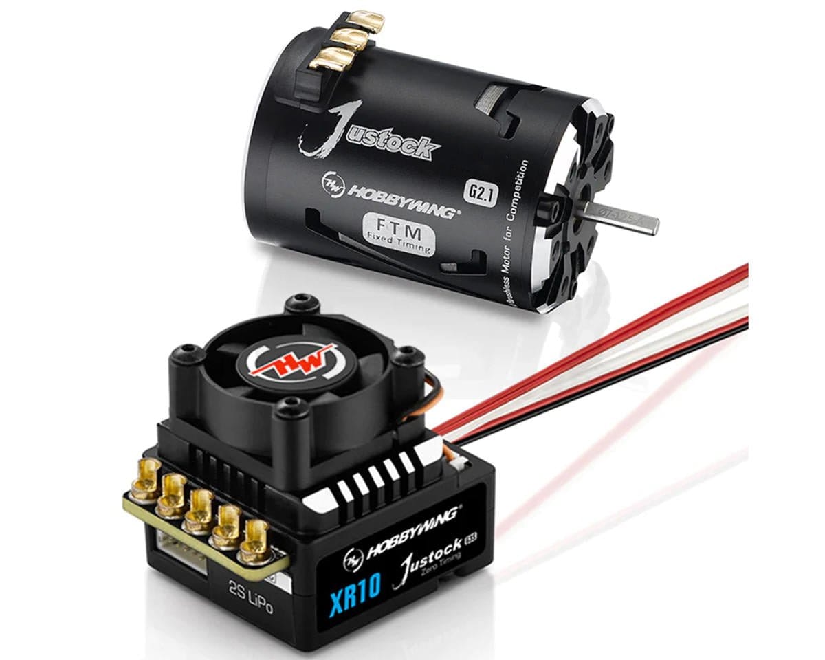 Hobbywing XR10 Justock G3S Sensored Brushless ESC/SD G2.1 Motor Combo (13.5T) - Hobbytech Toys