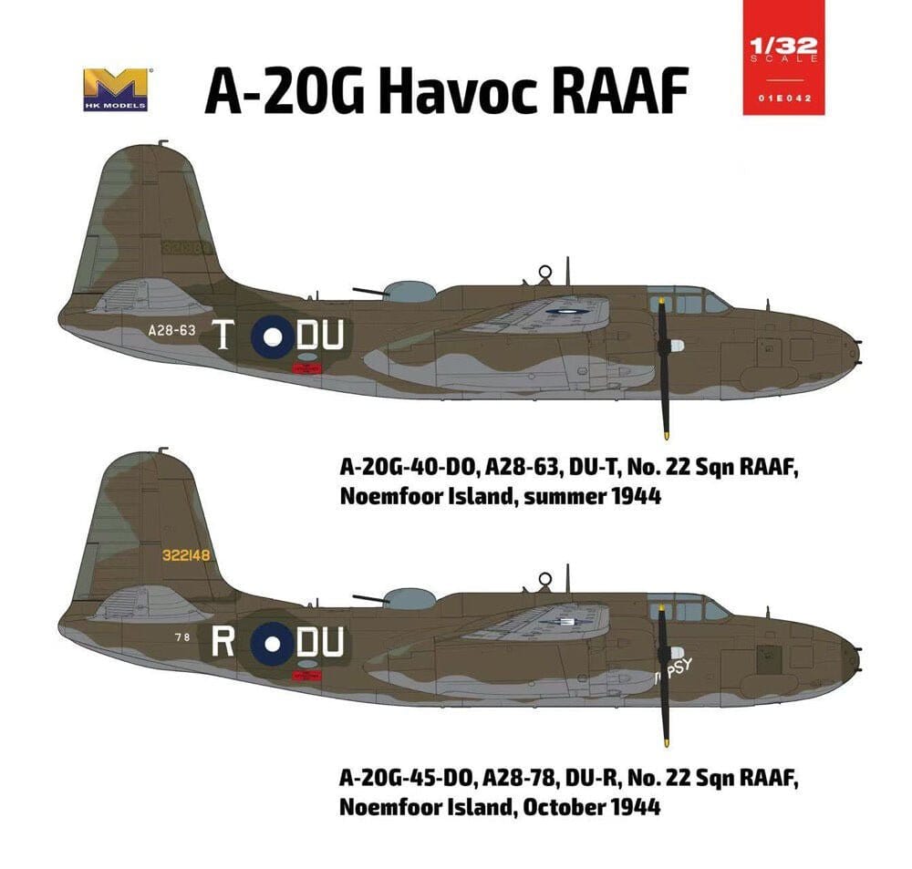 Hong Kong Models 1/32 A - 20 Havoc RAAF Plastic Model Kit - Hobbytech Toys