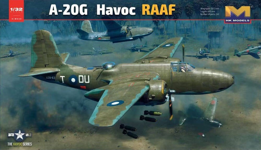 Hong Kong Models 1/32 A - 20 Havoc RAAF Plastic Model Kit - Hobbytech Toys