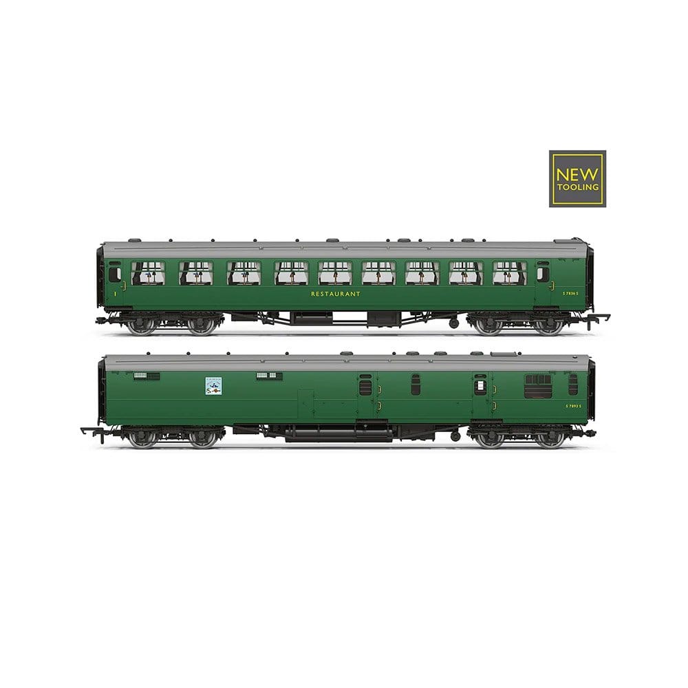 Hornby OO Scale BR - Kitchen and Buttery Car & Composite Restaurant - 7834 Jolly Tar - Coach Pack [R40471]