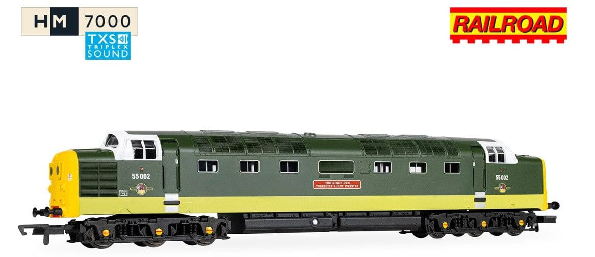 Hornby OO Scale Class 55 (Deltic) - BR - 55002 The Kings own Yorkshire Light Infantry - DCC & Sound Fitted