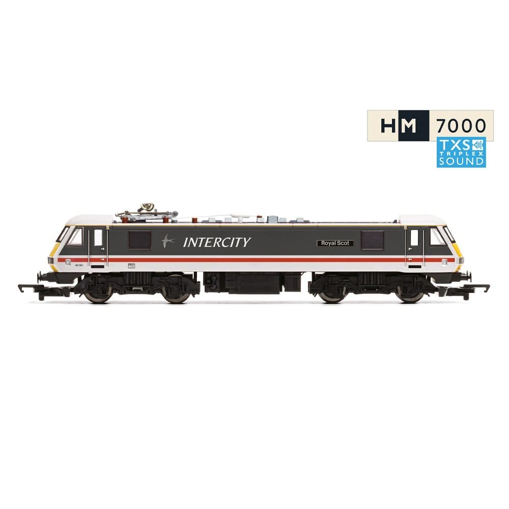 Hornby OO Scale Railroad BR Intercity Class 90 Royal Scot 90001 - Sound Fitted [R30529TXS]