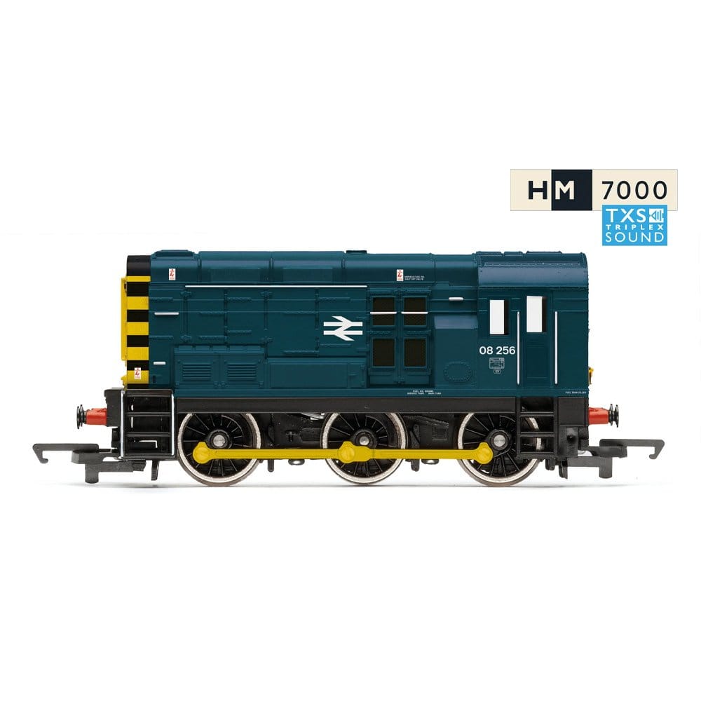 Hornby OO Scale Railroad Class 08 BR Blue 08256 - Sound Fitted [R30546TXS]