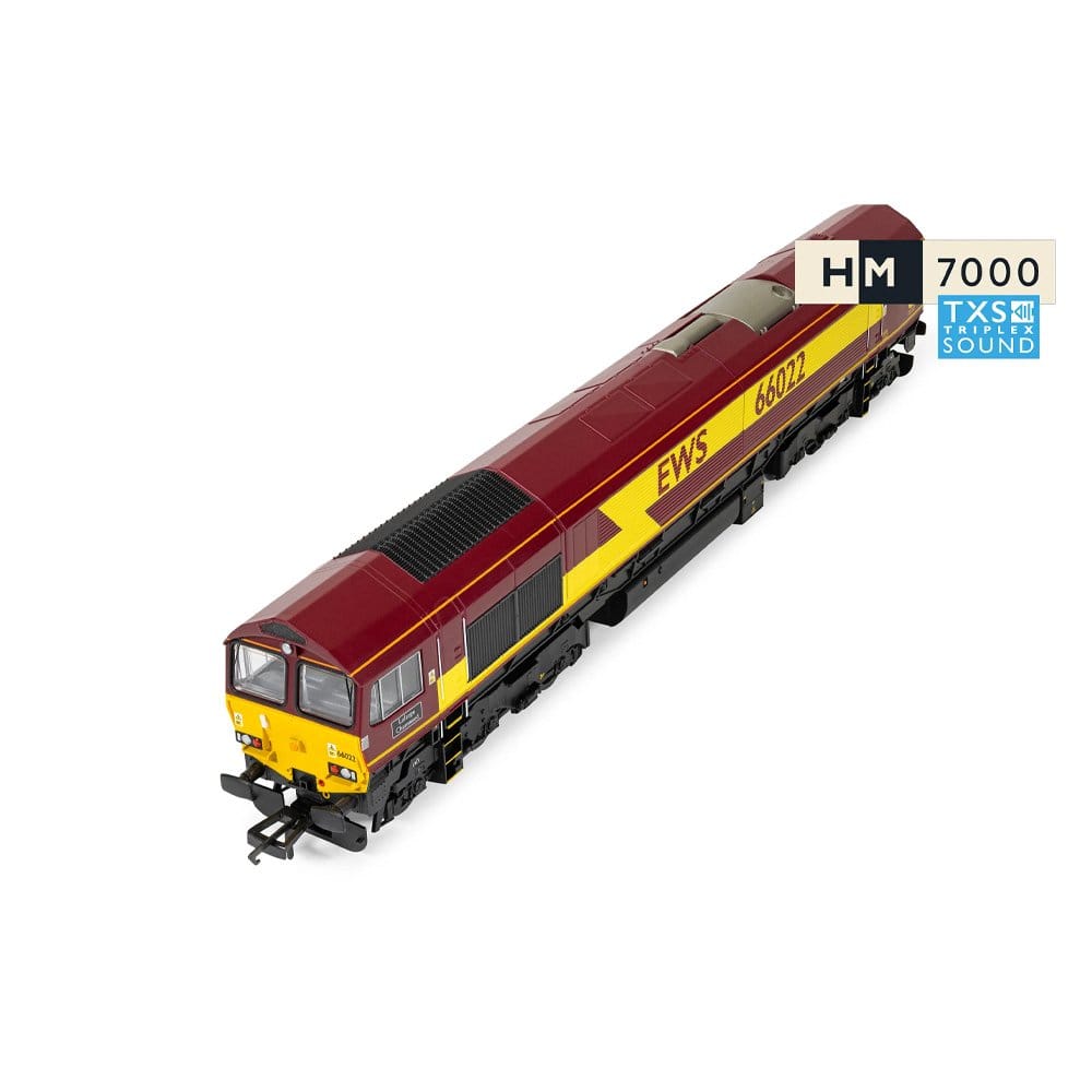Hornby OO Scale Railroad EWS Class 66 Lafarge Charnwood 66022 - Sound Fitted [R30532TXS]