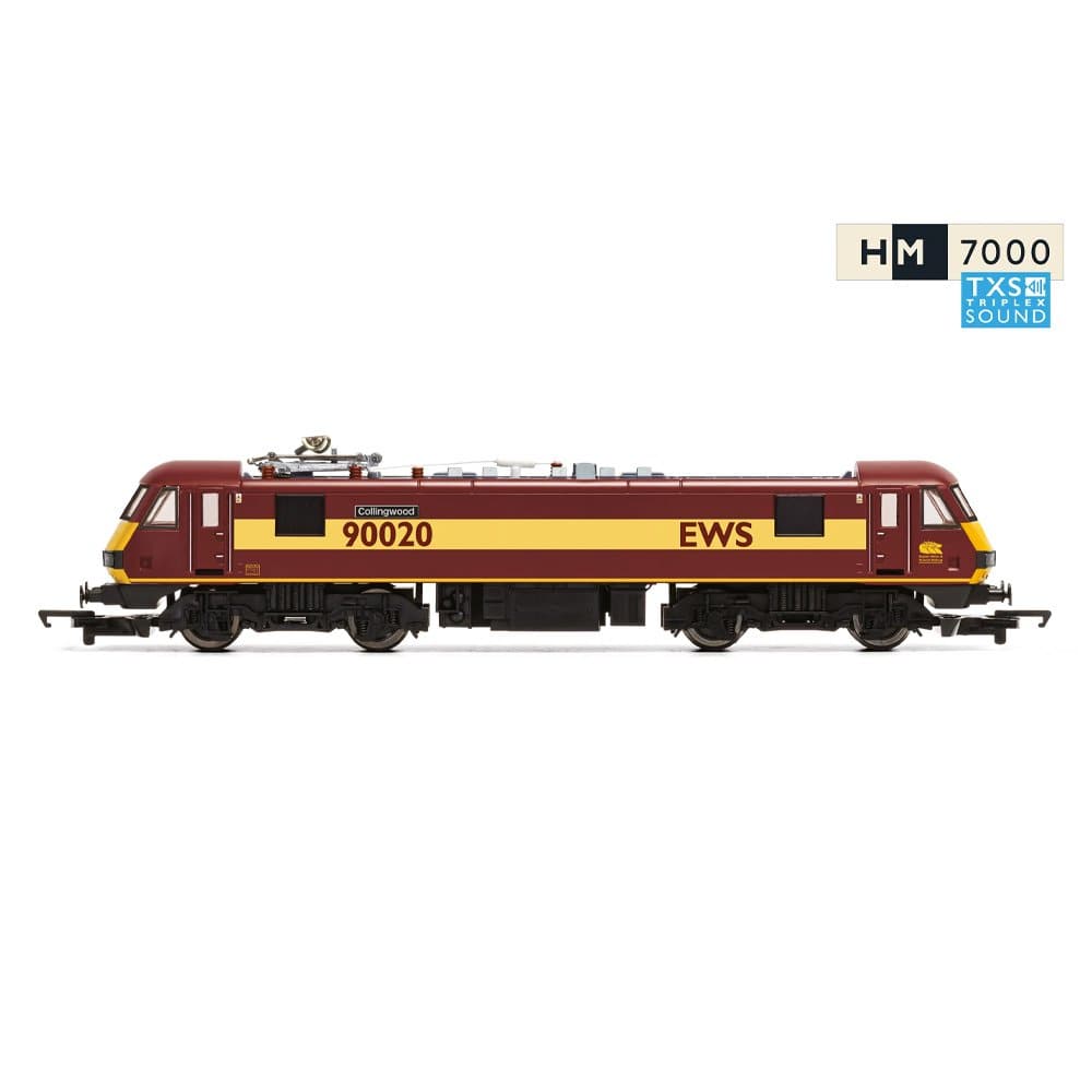 Hornby OO Scale Railroad EWS Class 90 Collingwood 90020 - Sound Fitted [R30528TXS]