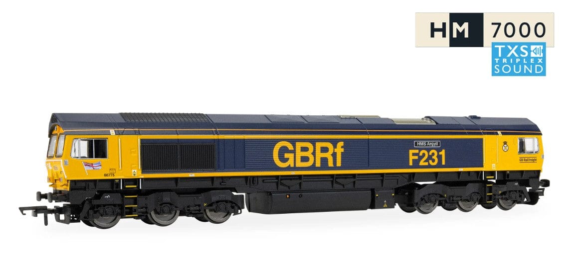 Hornby OO Scale RailRoad GBRf Class 66 HMS Argyll 66775 DCC Sound Fitted [R30534TXS]