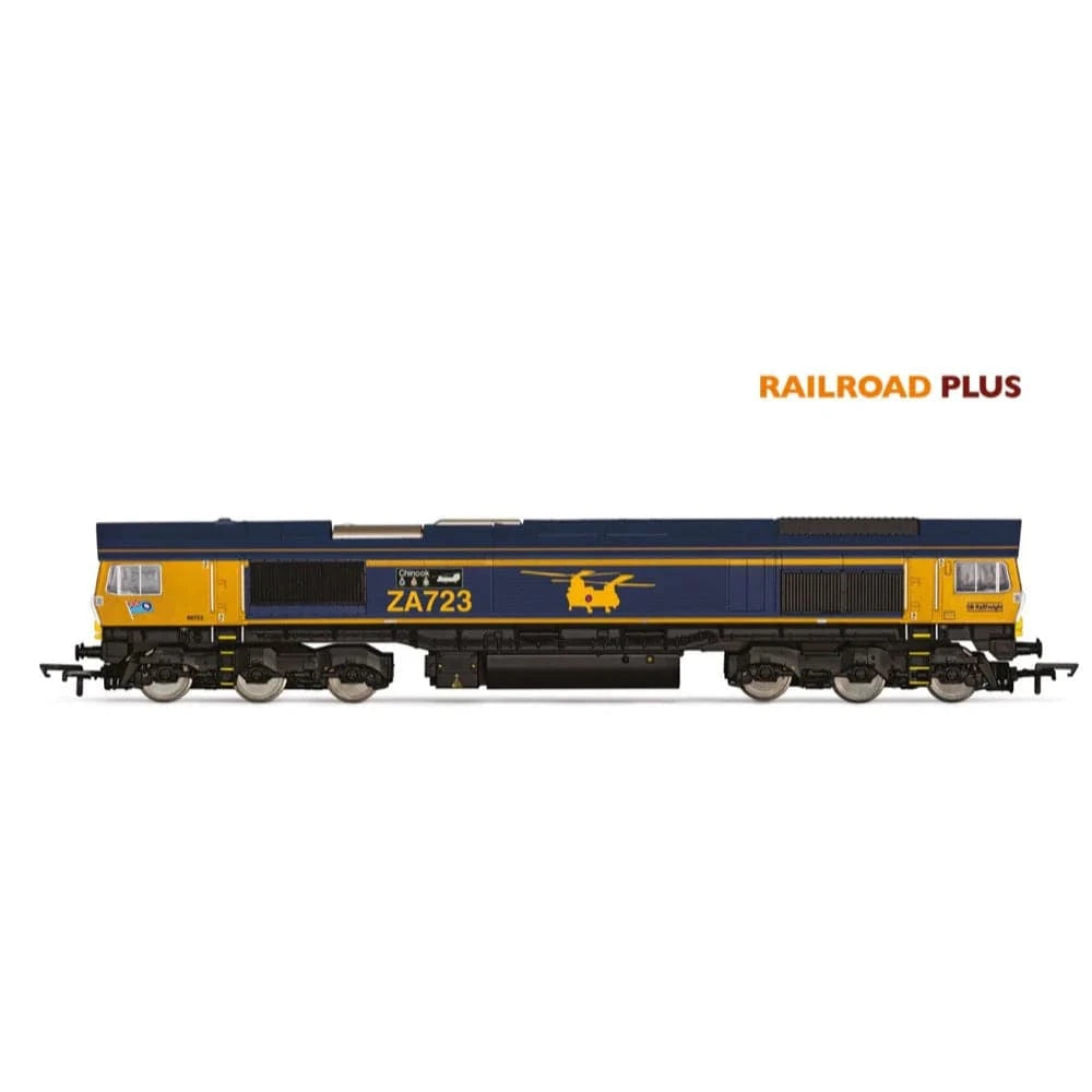 Hornby OO Scale Railroad Plus: Class 66 - GBRF - Chinook 66723 Diesel Locomotive [R30429]
