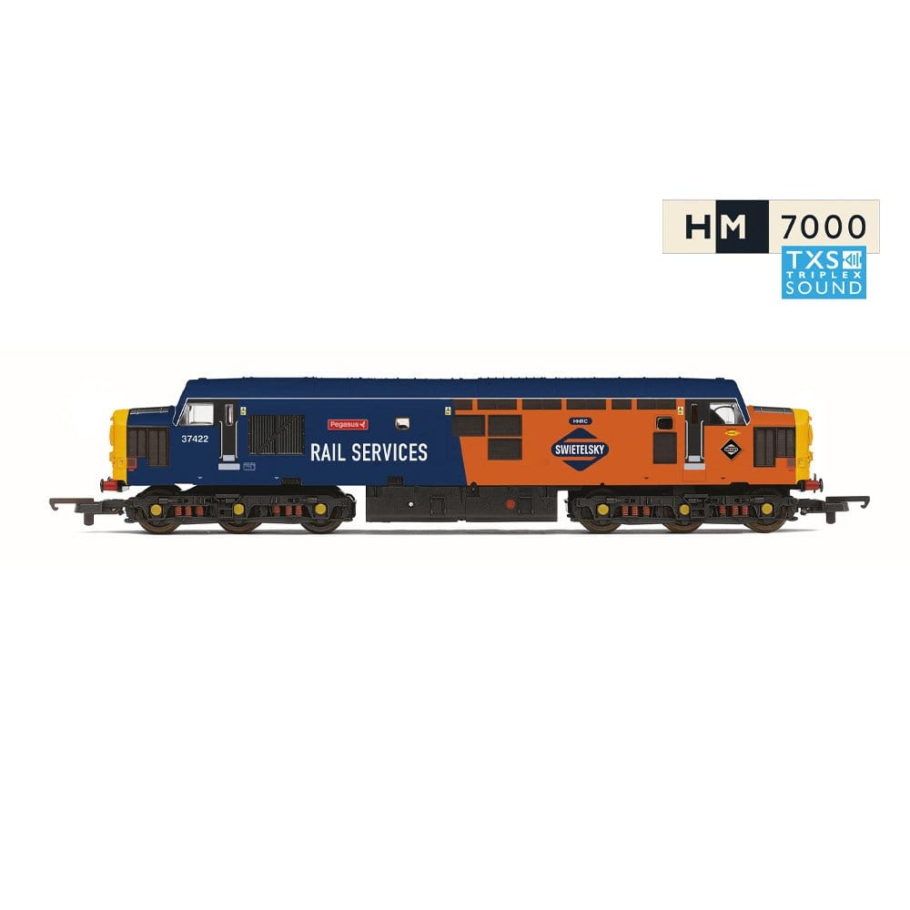 Hornby OO Scale Railroad Rail Services Class 37 Pegasus 37422 - Sound Fitted [R30544TXS]