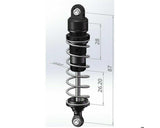 Hot Racing 87mm Pre-Assembled Aluminum Threaded Shocks for Traxxas Mini Maxx (Blue) (2)