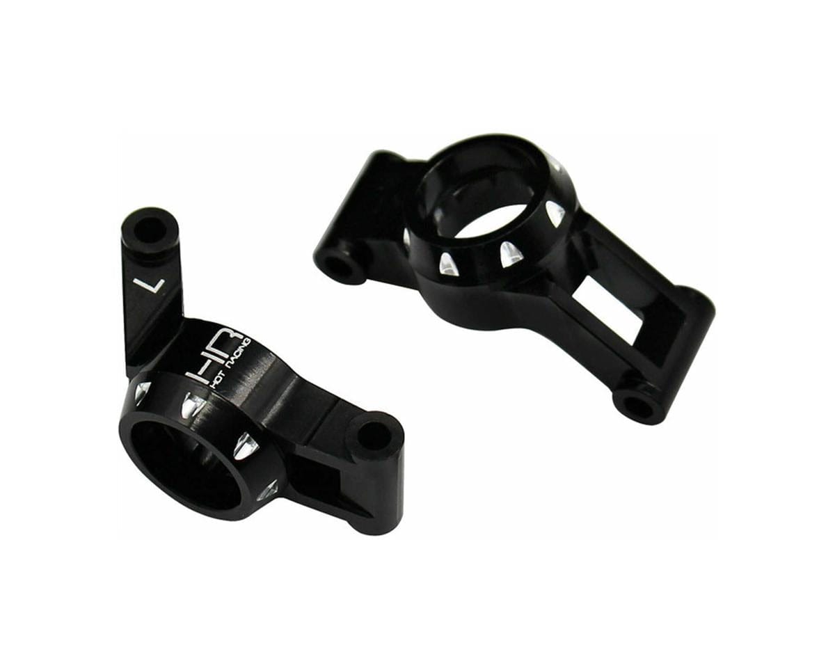 Hot Racing Aluminum Axle Carriers for Traxxas Mini Maxx (Black) w/HD Bearings