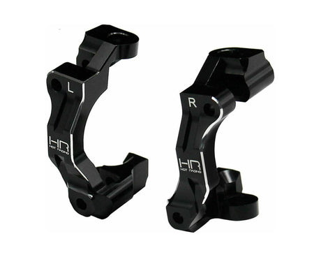 Hot Racing Aluminum Front Caster Blocks for Traxxas Mini Maxx (Black) (2)