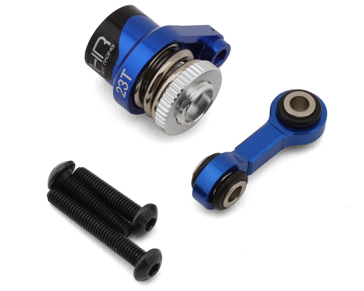Hot Racing Aluminum Servo Saver for Traxxas Mini Maxx (Blue) (23T)