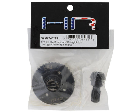 Hot Racing Steel Helical Differential Ring & Pinion Gear for Traxxas X - Max/XRT (Rear) 42T/13T - Hobbytech Toys