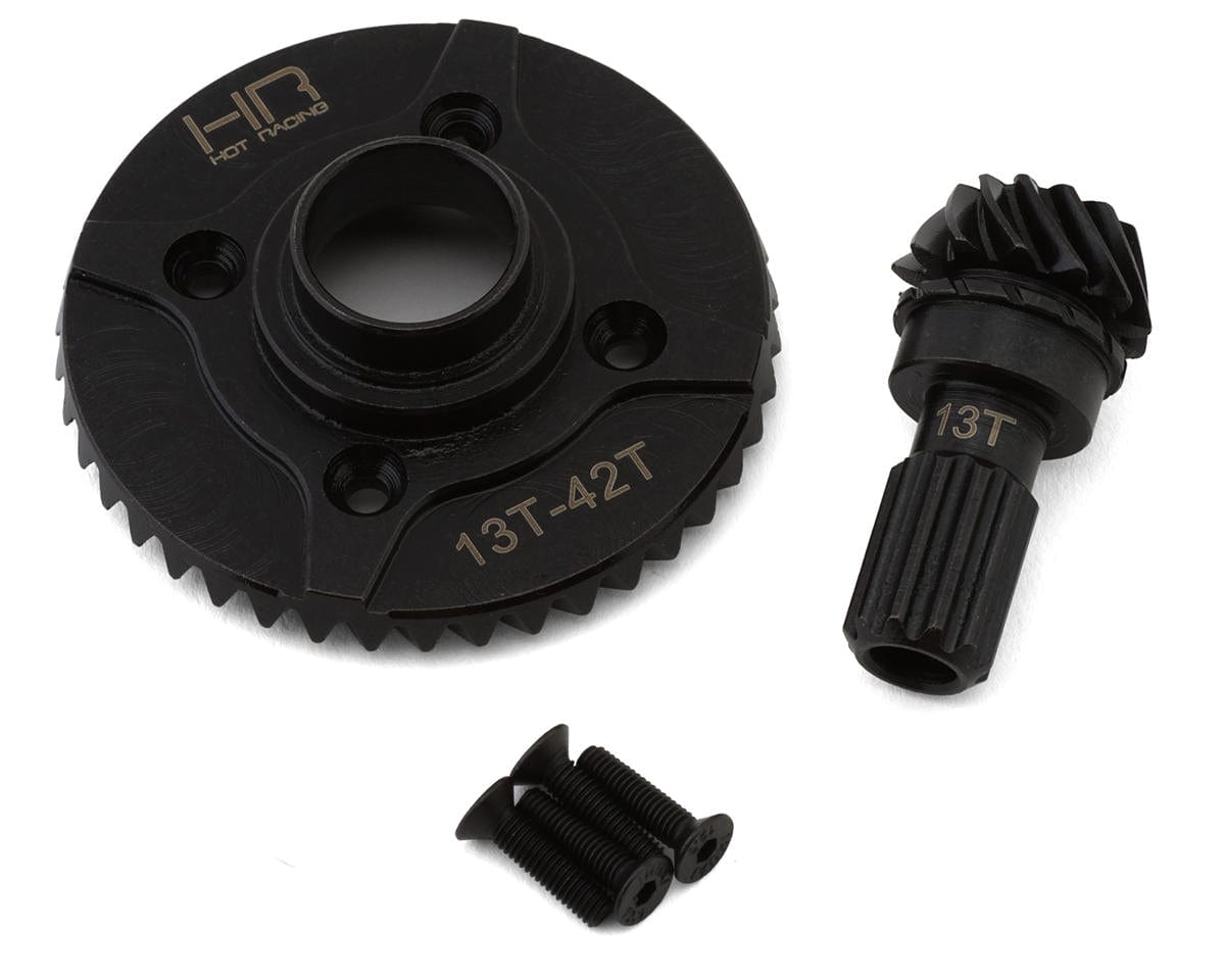 Hot Racing Steel Helical Differential Ring & Pinion Gear for Traxxas X - Max/XRT (Rear) 42T/13T - Hobbytech Toys