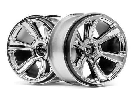 HPI 115324 6 - Shot MT Wheel (Chrome/2pcs)** - Hobbytech Toys