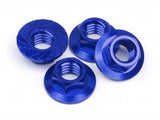 HPI 87270 SERRATED FLANGE NUT M4 (BLUE/4PC)