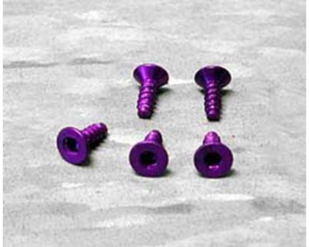 HPI Z076 Aluminium TP Flat Head Screw 3x8mm Purple 5pc
