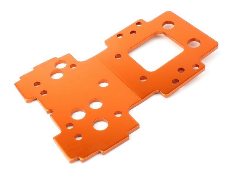 HPI 160143 Bulkhead Lower Plate 2.5mm (Flux/Orange)