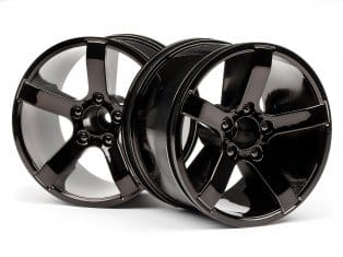 HPI Bullet Mt Wheels Black Chrome (Pr) [101309]