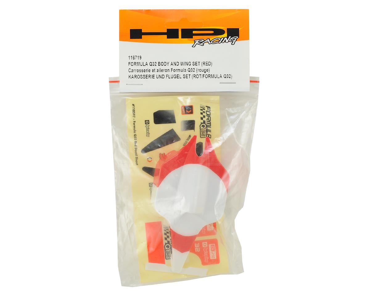 HPI Formula Q32 Body And Wing Set (Red) [116719]