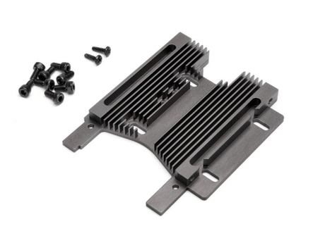 HPI 102359 HD Heatsink Motor Plate 10mm 7075S Gray