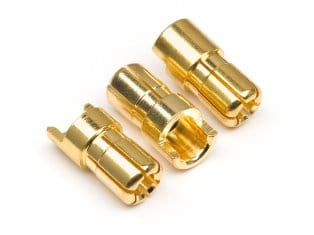 HPI Male Gold Connectors (6.0mm Dia) (3 Pcs) [101952]