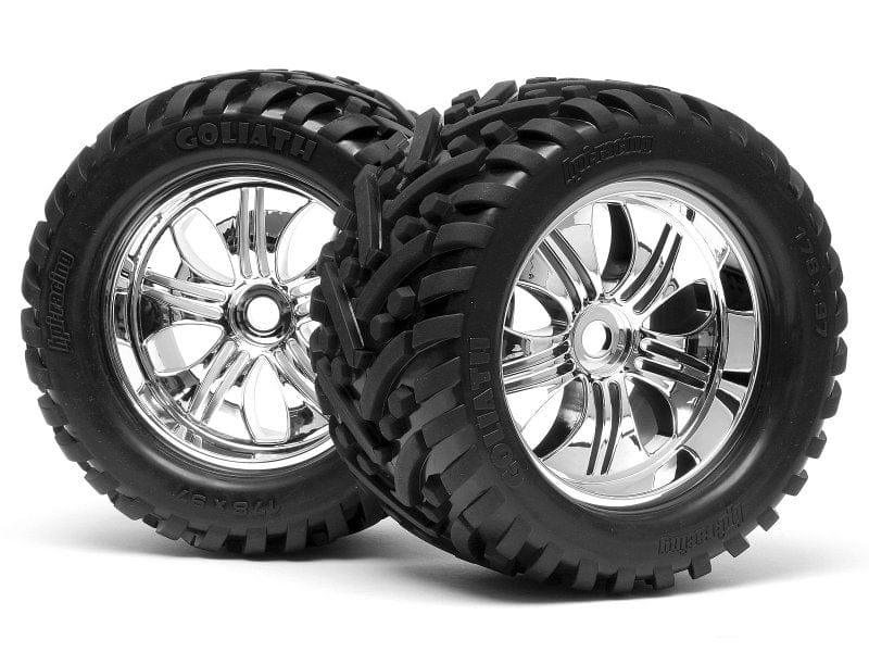HPI 4728 Mounted Goliath Tire 178x97mm on Tremor Wheel Chrome