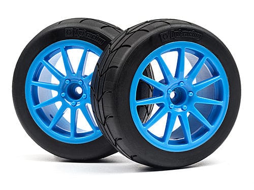 HPI 115155 Mounted Gymkhana Tire/Corse Turini Wheel Cyan X2