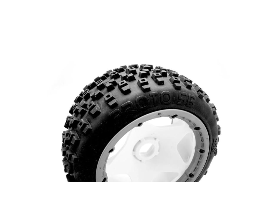 HPI Proto Tire White Baja 5B Rear 67969