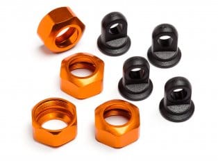 HPI Shock Caps For 101090, 101091 And 101185 Trophy Series 4Pcs (Orange) [101752]