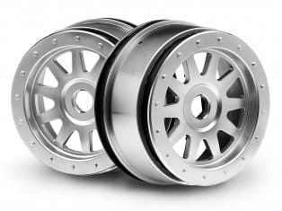HPI TR-10 Glue-Lock Wheel Matte Chrome (120X60mm/2Pcs) [108321]