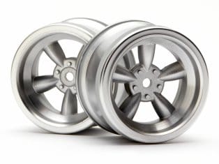 HPI Vintage 5 Spoke Wheel 31mm (Wide) Matte Chrome (6mm Offset) [3820]