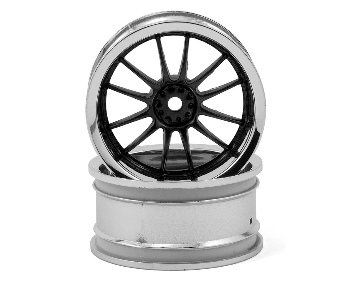 HPI 3286 Work XSA 02C Wheel 26mm Chrome/Black 3mm Offset (2pcs)