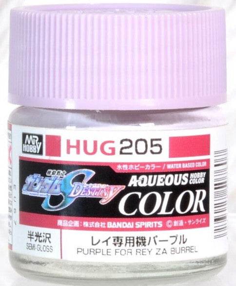 Mr Hobby HUG205 Aqueous Gundam Color Gundam Seed Purple for Rey Za Burrel Acylic Paint 12ml - Hobbytech Toys