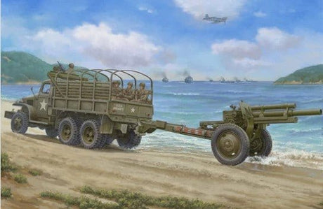I Love Kit 1/35 USA CCKW - 352 Machine Gun Turret Version and M2A1 105MM Howitzer Plastic Model Kit [63567] - Hobbytech Toys