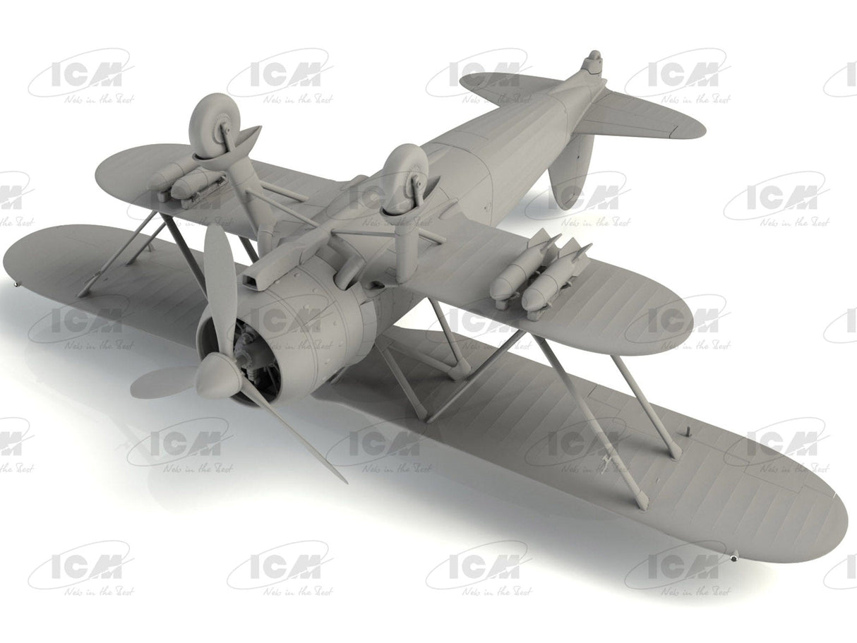 ICM 1/32 CR. 42 Falco with Italian Pilots in tropical uniform Plastic Model Kit