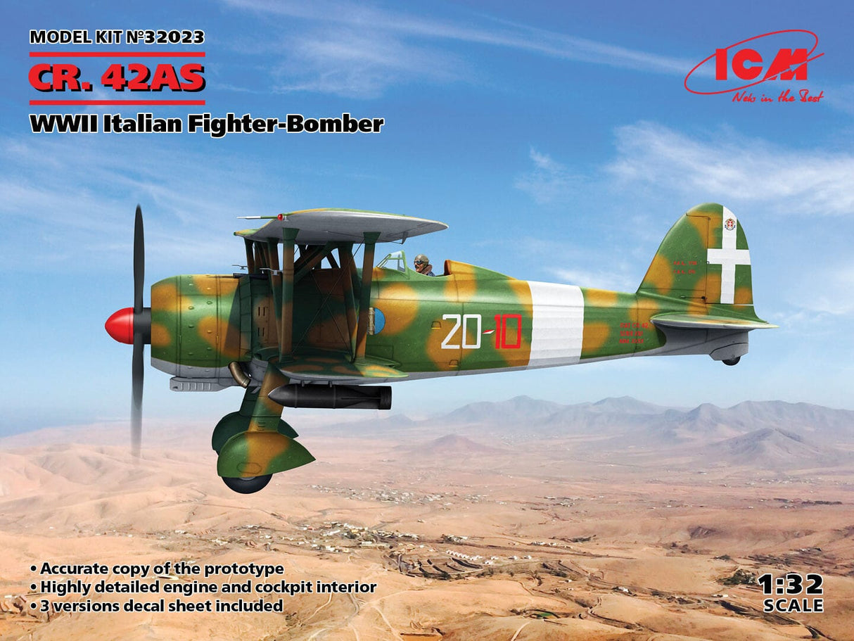 ICM 1/32 CR. 42AS WWII Italian Fighter-Bomber Plastic Model Kit