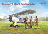 ICM 1/32 Stearman PT-17 with American Cadets Plastic Model Kit