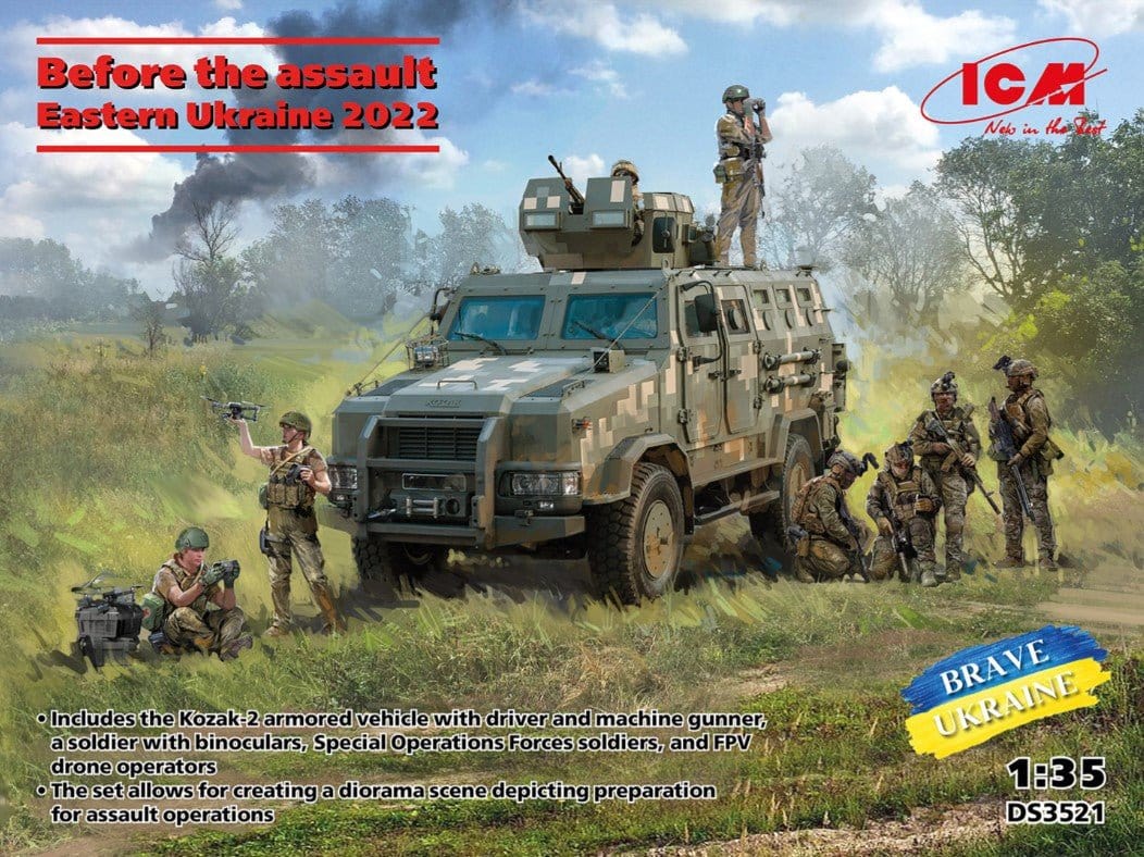 ICM 1/35 Before the Assault Plastic Model Kit [DS3521] - Hobbytech Toys