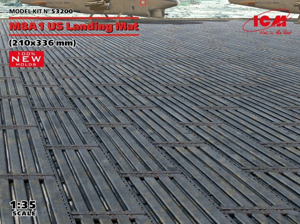 ICM 1/35 M8A1 US Landing Mat (210x336mm) Plastic Model Kit [53200] - Hobbytech Toys