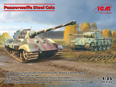 ICM 1/35 Panzerwaffe Steel Cats Plastic Model Kit [DS3524] - Hobbytech Toys