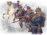 ICM 1/35 Prussian Line Infantry (1870-1871) (4 Figures - officer on horse 3 soldiers) Plastic Model Kit