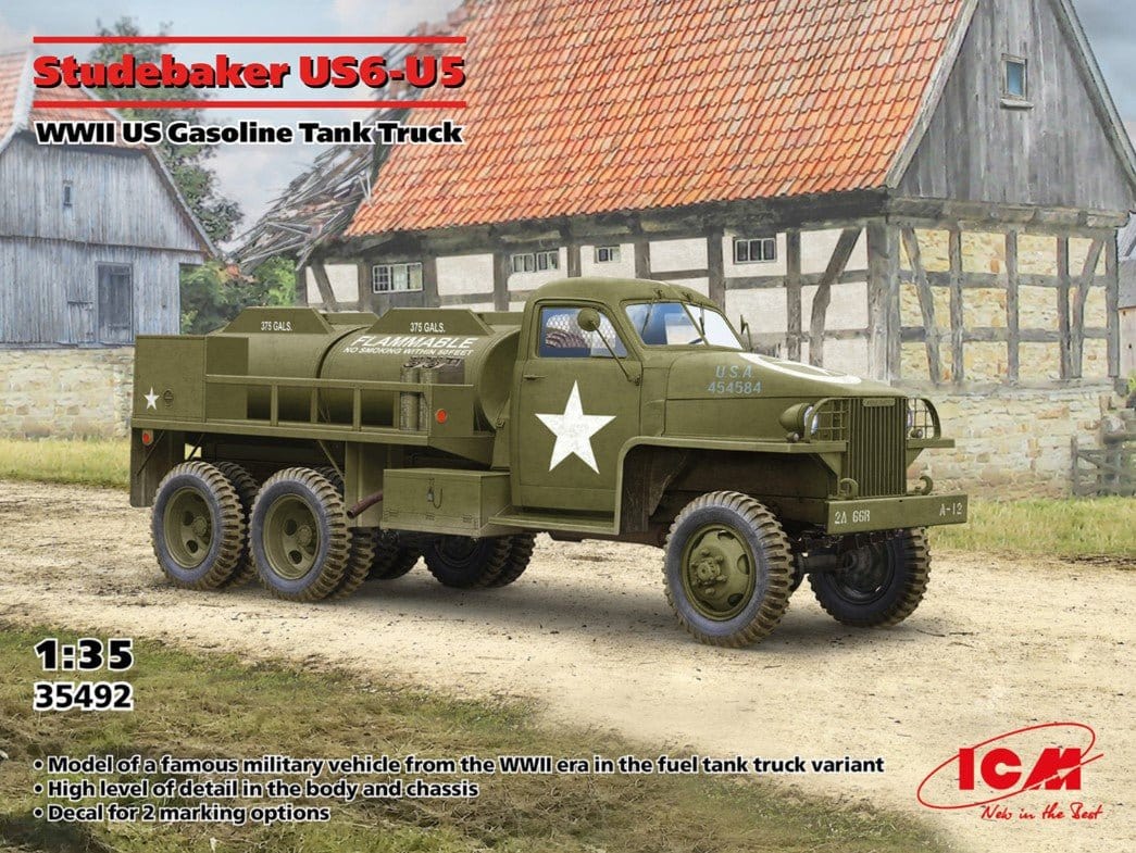 ICM 1/35 Studebaker US6 - U5 Plastic Model Kit [35492] - Hobbytech Toys