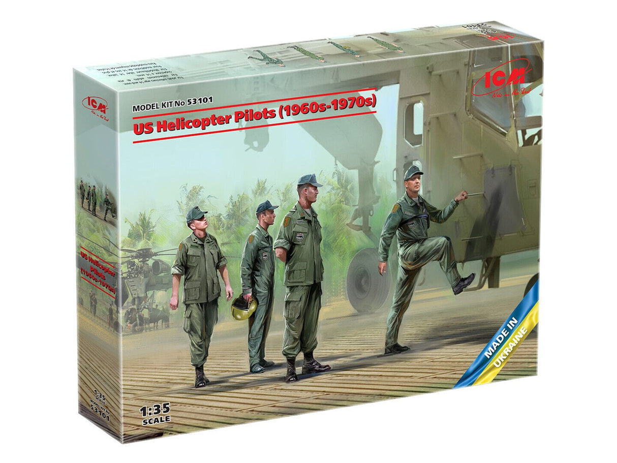 ICM 1/35 US Helicopter Pilots (1960s-1970s) Plastic Model Kit