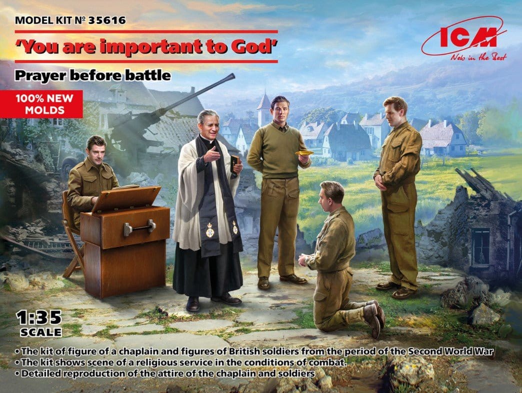 ICM 1/35 You are Important to God Plastic Model Kit [35616] - Hobbytech Toys