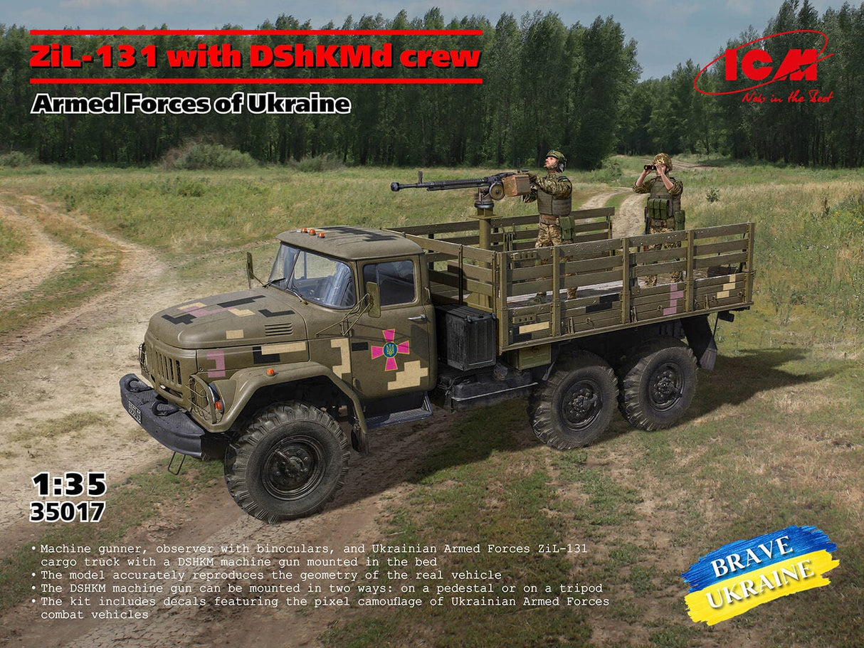 ICM 1/35 ZiL-131 with DShKMd crew. Armed Forces of Ukraine Plastic Model Kit