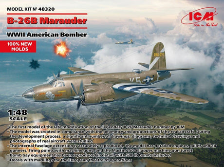 ICM 1/48 B26B Marauder Plastic Model Kit [48320] - Hobbytech Toys