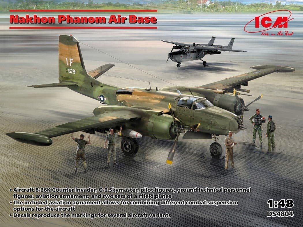 ICM 1/48 Nakhon Phanom Air Base Plastic Model Kit [DS4804] - Hobbytech Toys