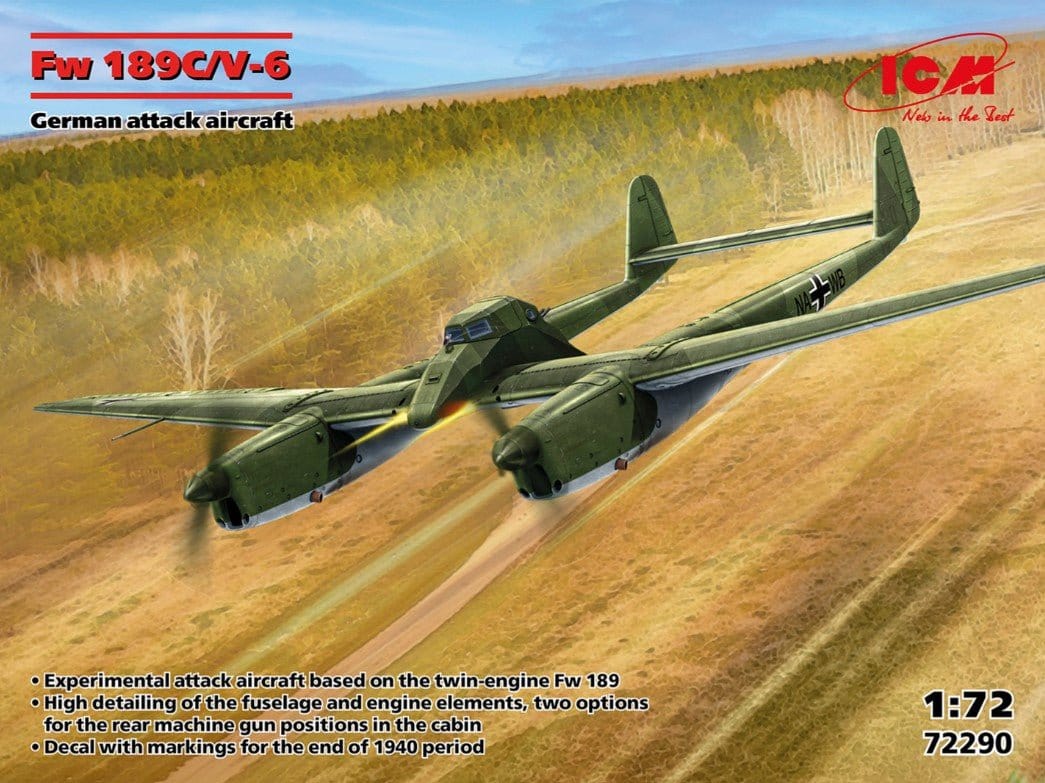 ICM 1/72 FW 189C/V - 6 Plastic Model Kit [72290] - Hobbytech Toys
